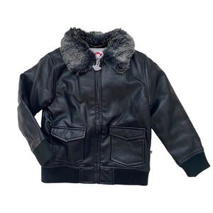 Appaman Faux Leather Bomber Jacket NWT